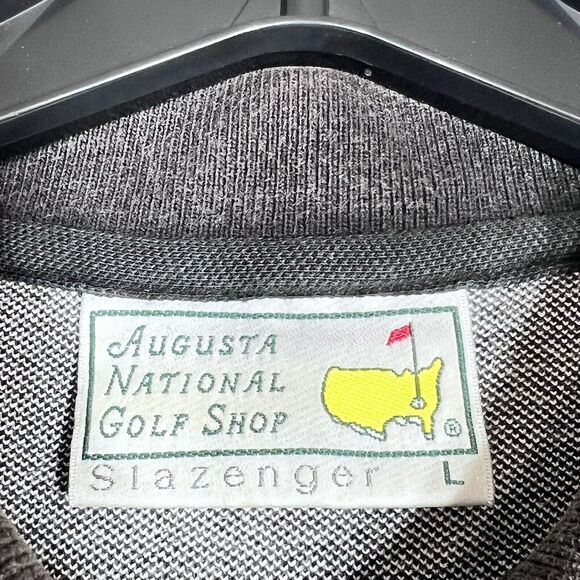 Slavenger Polo Shirt Mens Size Large Black Masters Augusta National Golf Shop - Picture 9 of 11